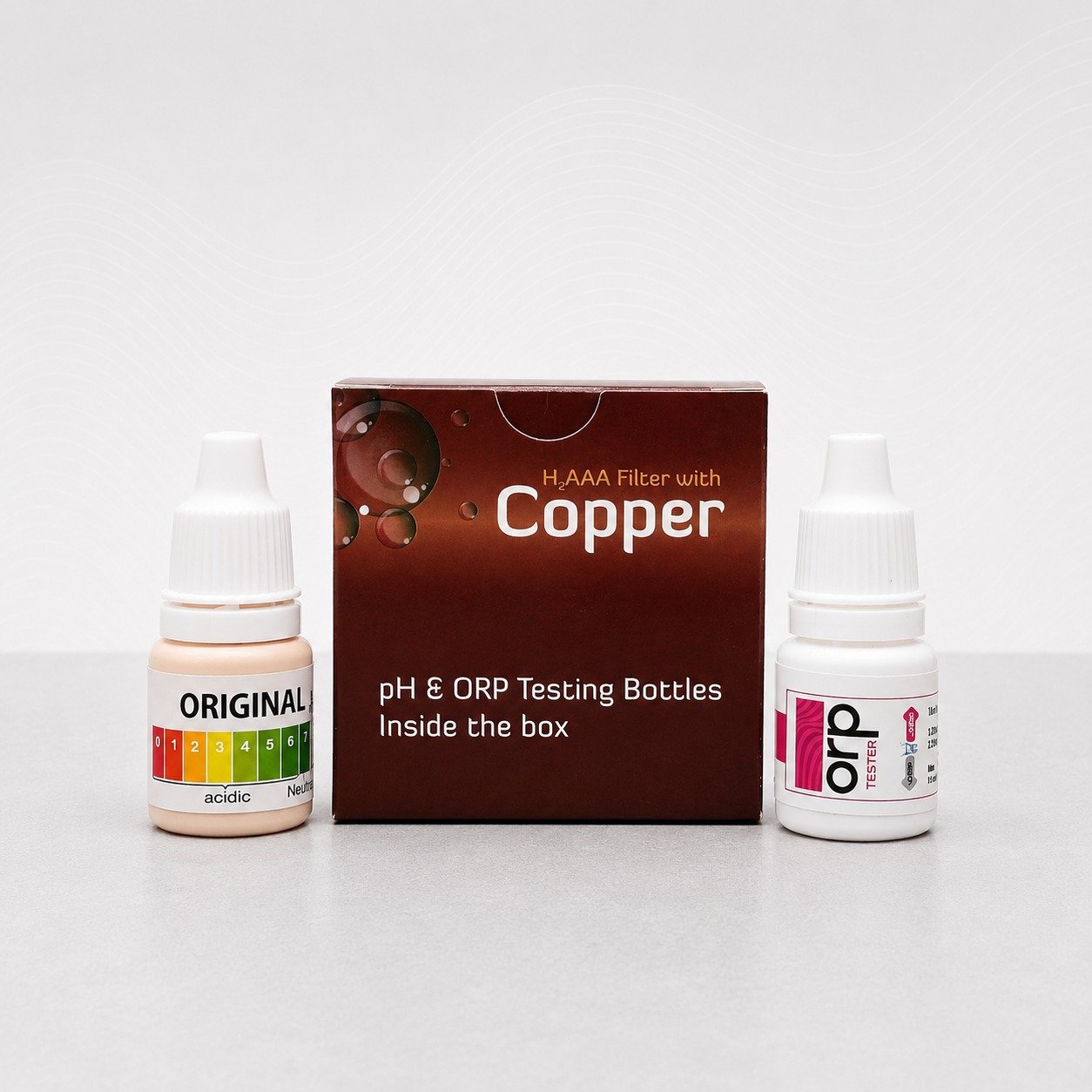 H₂AAA Copper pH & ORP Water Testing Bottle Kit for Alkaline Water Purifiers