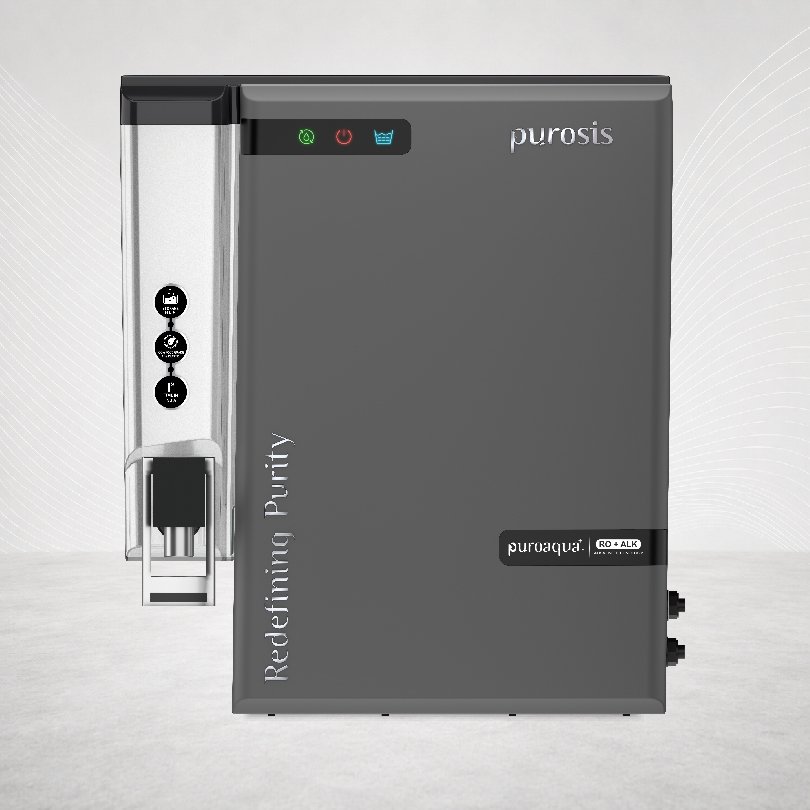 Purosis Puroaqua Plus RO + Alkaline Water Purifier (Matt Grey)