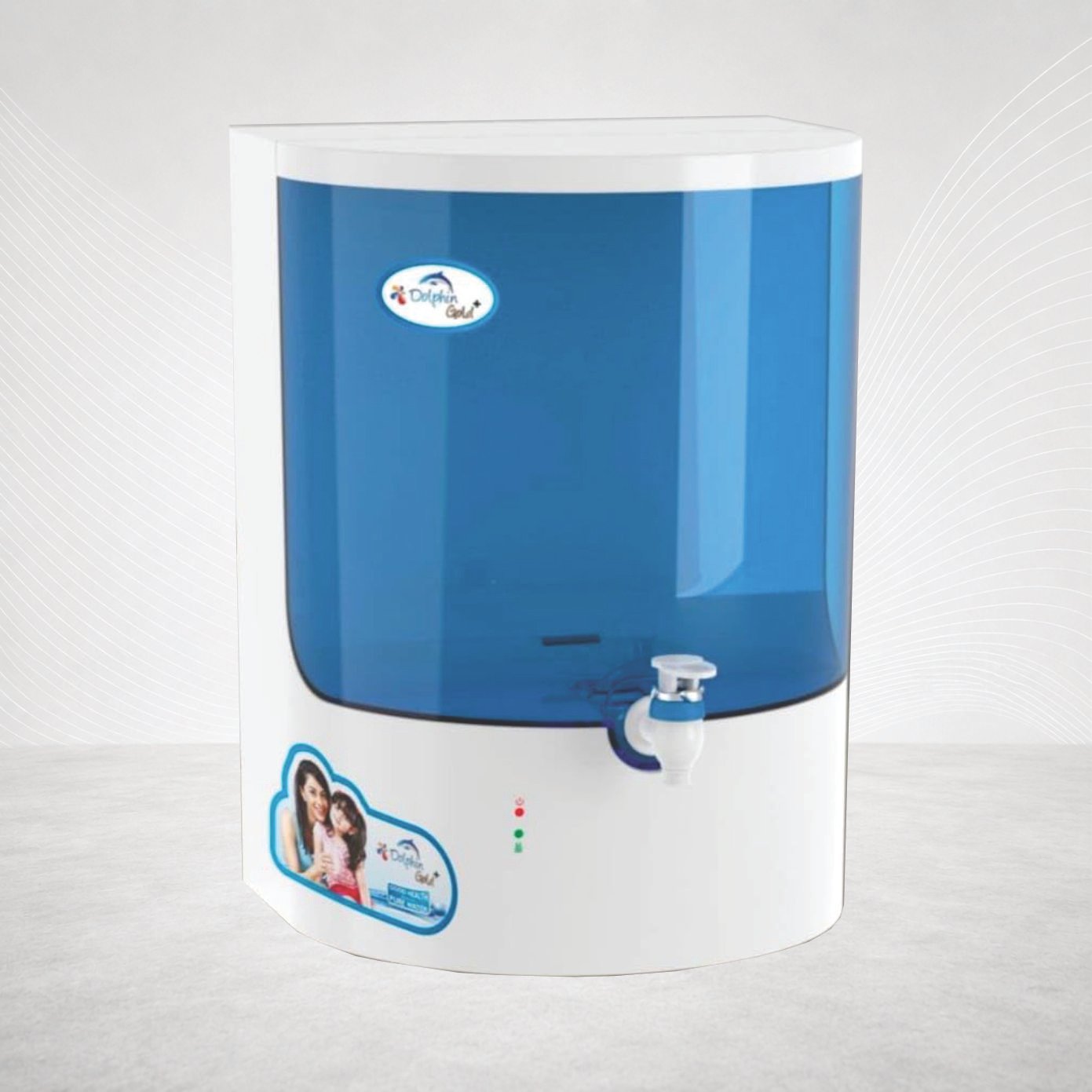Dolphin King RO Water Purifier, Blue and White, 100% Pure Water