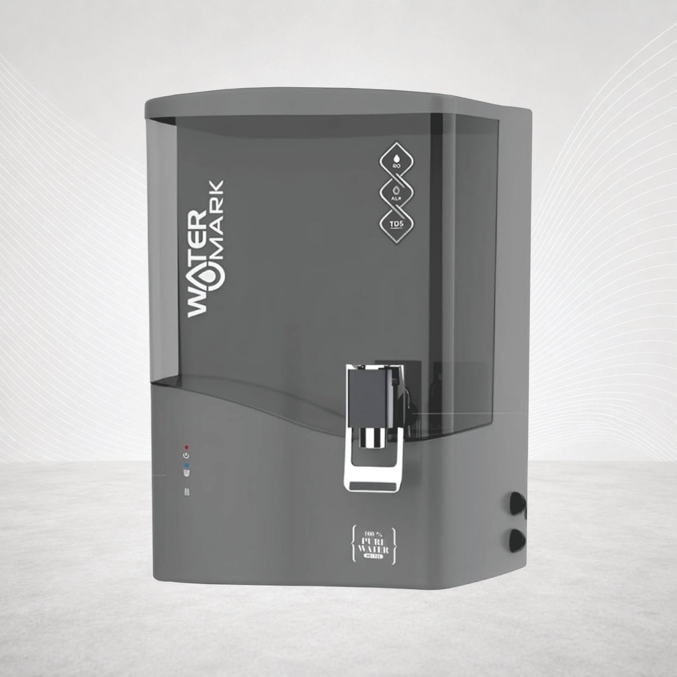 Water Mark Ro Water Purifier With B12+Alkaline+Carbon Purification Technology (Grey Color)